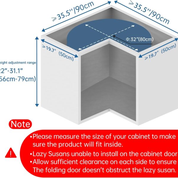 32'' Corner Cabinet Organizer