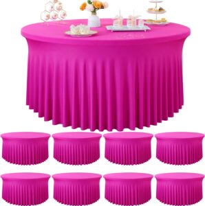 Hot Pink Spandex Round Tablecloths