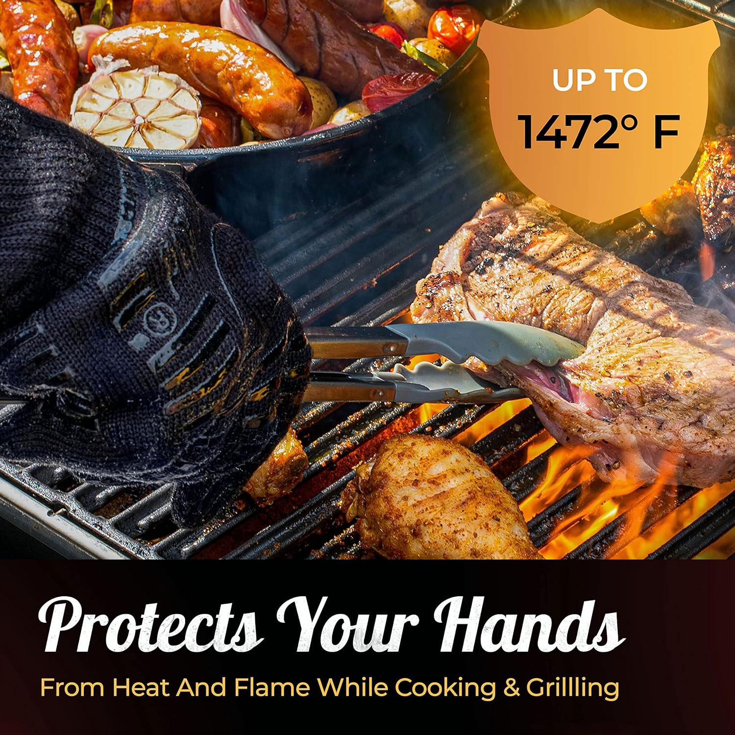 bbq gloves, heat resistant, silicone
