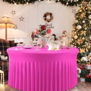 spandex tablecloths, hot pink